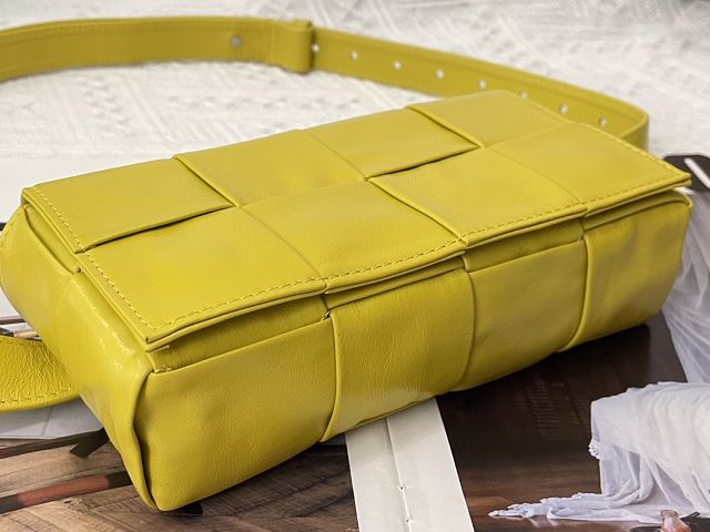 BV original calfskin cassette belt bag 651053 yellow