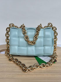 BV original lambskin chain cassette 631421 teal washed