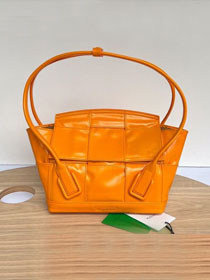 BV original paper calfskin small arco 33 bag 666874 orange