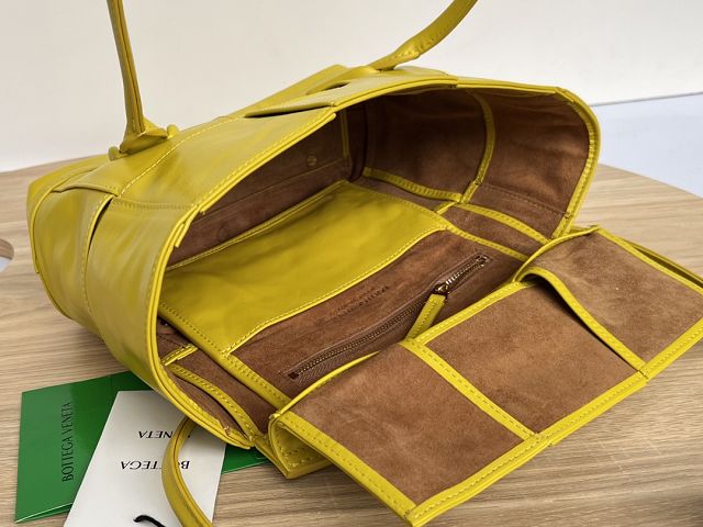 BV original paper calfskin small arco 33 bag 666874 yellow