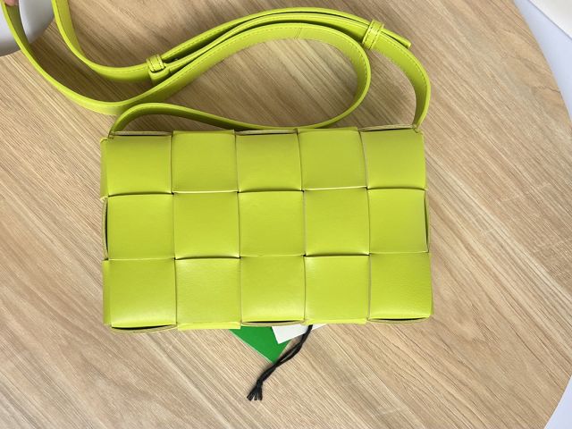 BV original lambskin cassette crossbody bag 578004 acid kiwi