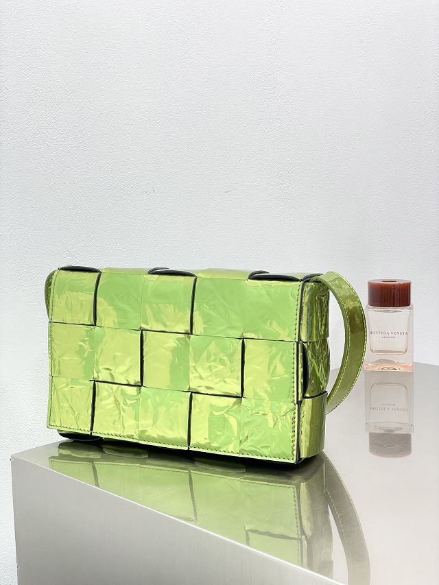 BV original calfskin cassette crossbody bag 578004 chlorophyll