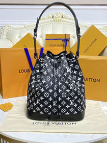 Louis vuitton original denim neonoe bag m59362 black