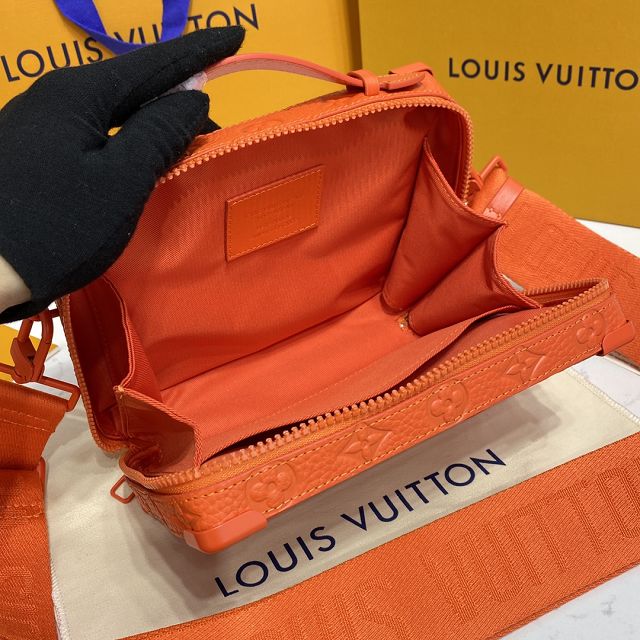 Louis vuitton original calfskin handle soft trunk M20956 orange