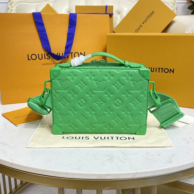 Louis vuitton original calfskin handle soft trunk M96163 green