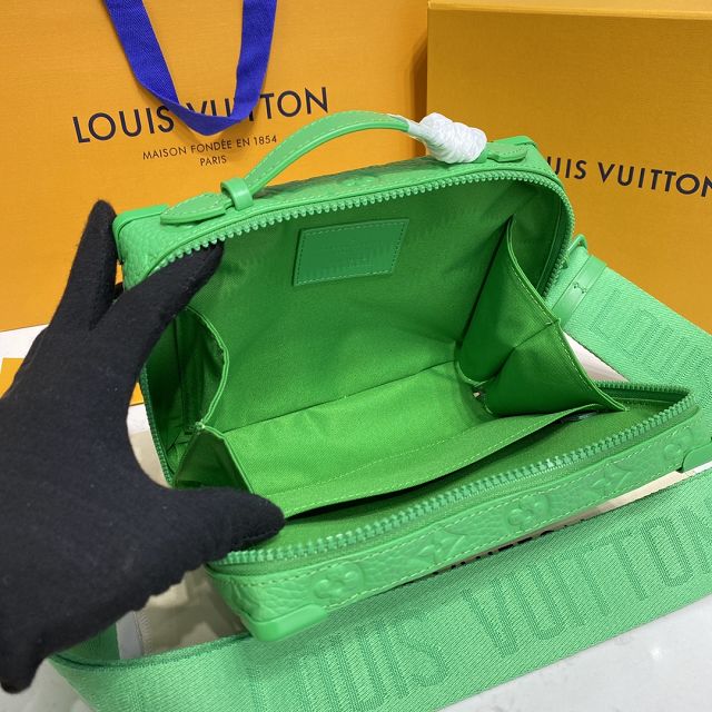 Louis vuitton original calfskin handle soft trunk M96163 green