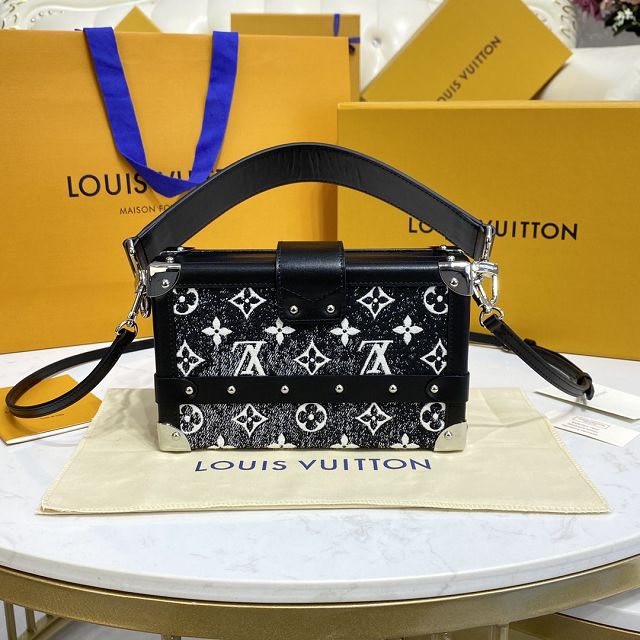 Louis vuitton original denim petite malle M59363 black