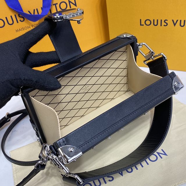 Louis vuitton original denim petite malle M59363 black