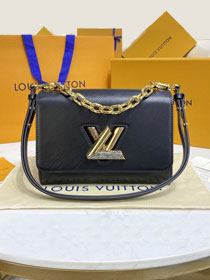Louis vuitton original epi leather twist MM handbag M59033 black