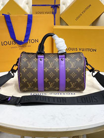 Louis vuitton original monogram canvas mini keepall 25 M46249 purple