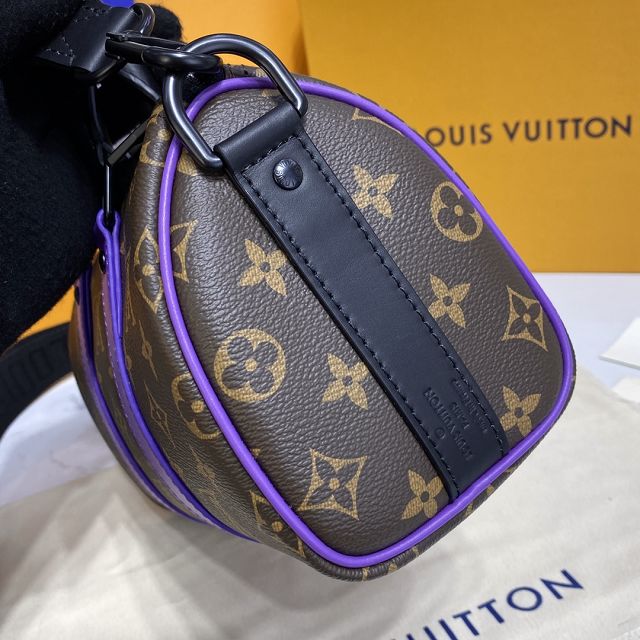 Louis vuitton original monogram canvas mini keepall 25 M46249 purple