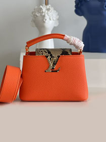 Louis vuitton original calfskin capucines mini handbag M55986 orange