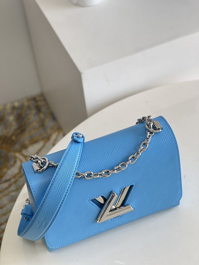 Louis vuitton original epi leather twist mm M20800 blue