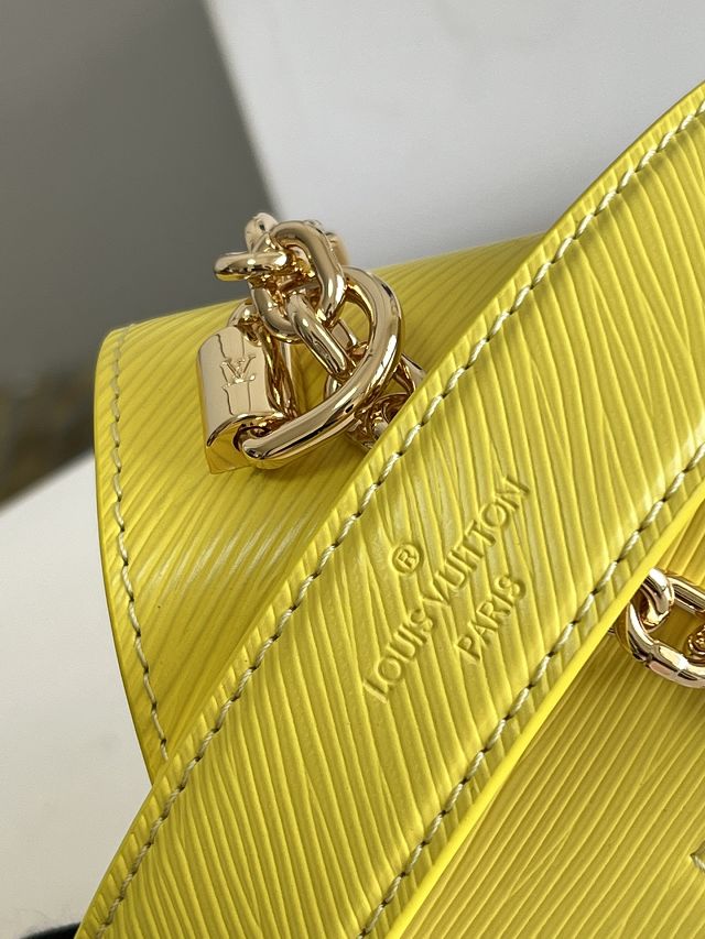 Louis vuitton original epi leather twist pm M20802 yellow