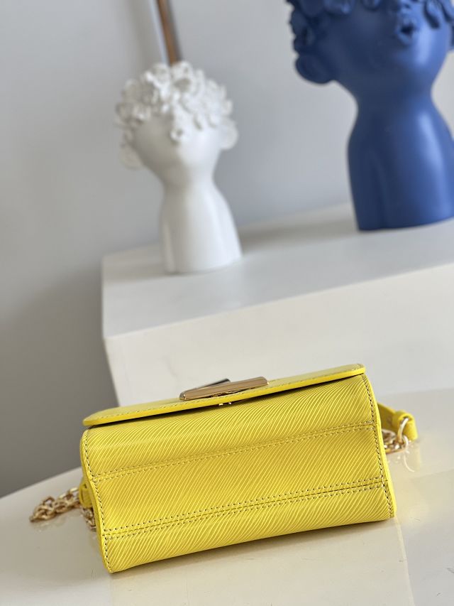 Louis vuitton original epi leather twist pm M20802 yellow