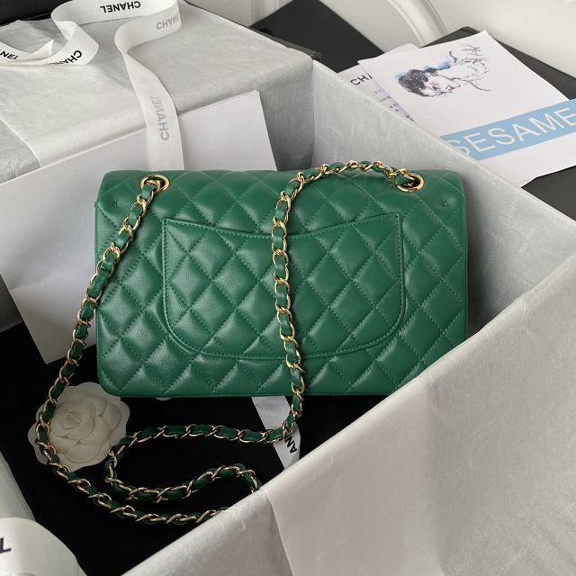 CC original lambskin medium flap bag A01112 green