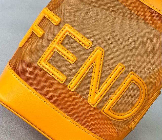 Fendi mesh small mon tresor bucket bag 8BS010 orange