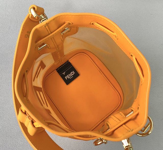 Fendi mesh small mon tresor bucket bag 8BS010 orange