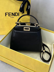 Fendi original calfskin mini peekaboo bag 8BN243 black