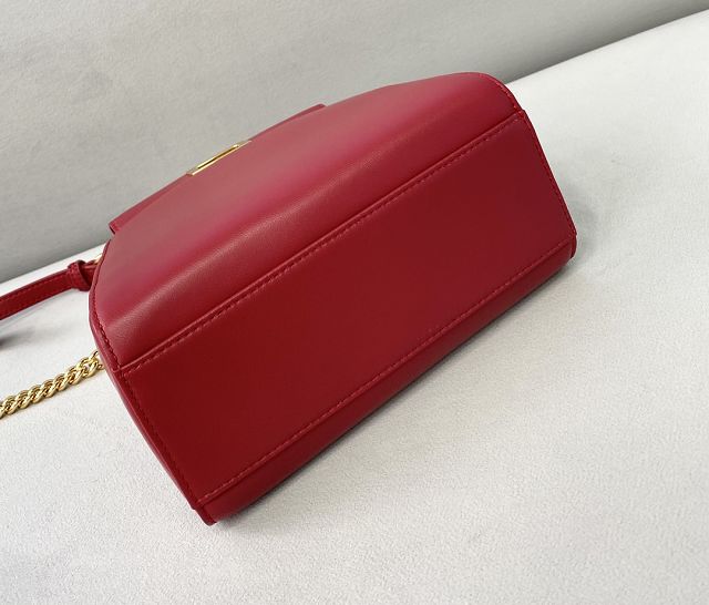 Fendi original calfskin mini peekaboo bag 8BN243 red