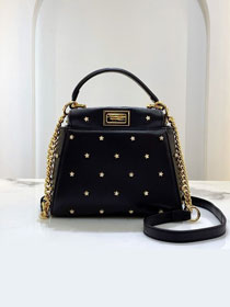 Fendi original calfskin mini peekaboo bag 8BN243-2 black