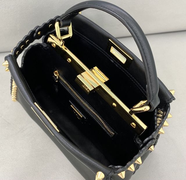 Fendi original calfskin small peekaboo bag 8BN244 black