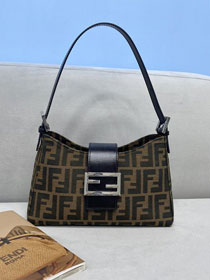 Fendi original fabric medium shoulder bag 8BR323 brown