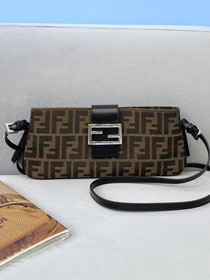 Fendi original fabric pouch 8BR313 brown