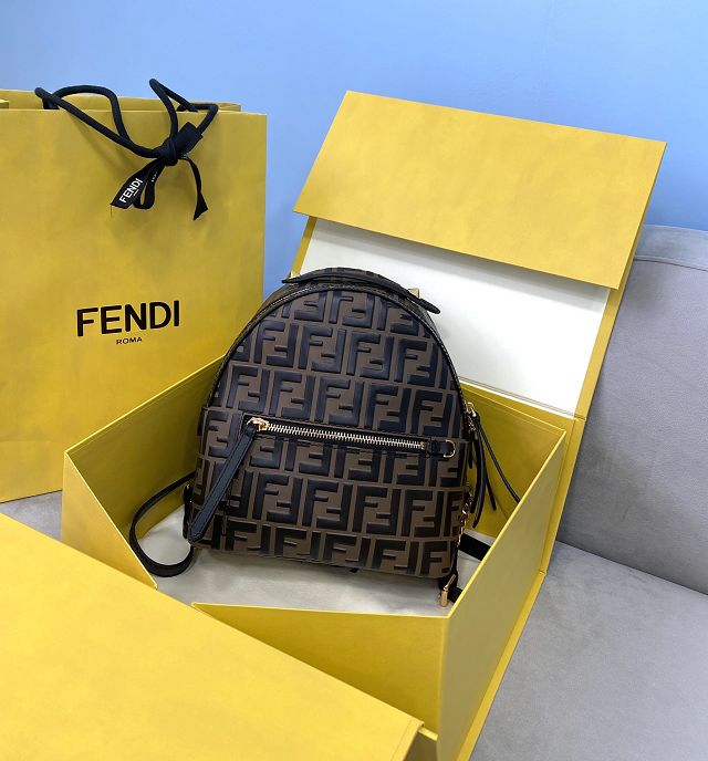 Fendi original calfskin mini backpack 8BZ038 brown