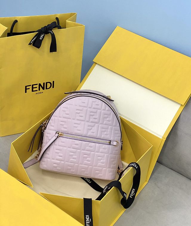 Fendi original calfskin mini backpack 8BZ038 light purple