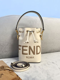 Fendi original calfskin small mon tresor bucket bag 8BS010 white