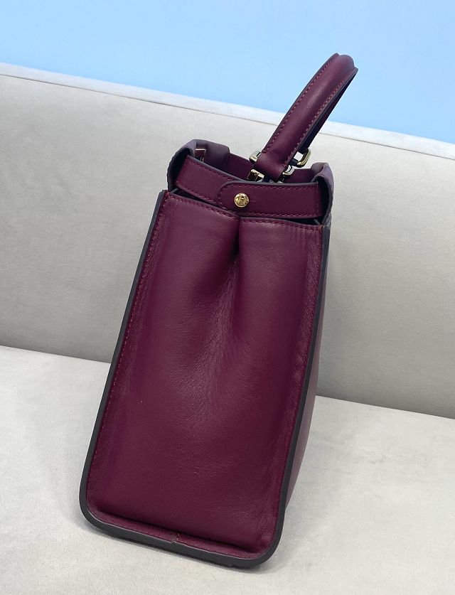 Fendi original calfskin medium peekaboo bag 8BN240 burgundy