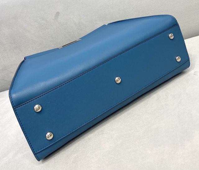 Fendi original calfskin medium peekaboo bag 8BN240 navy blue