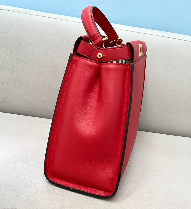 Fendi original calfskin medium peekaboo bag 8BN240 red