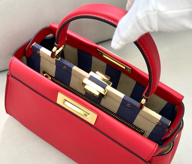 Fendi original calfskin medium peekaboo bag 8BN240 red