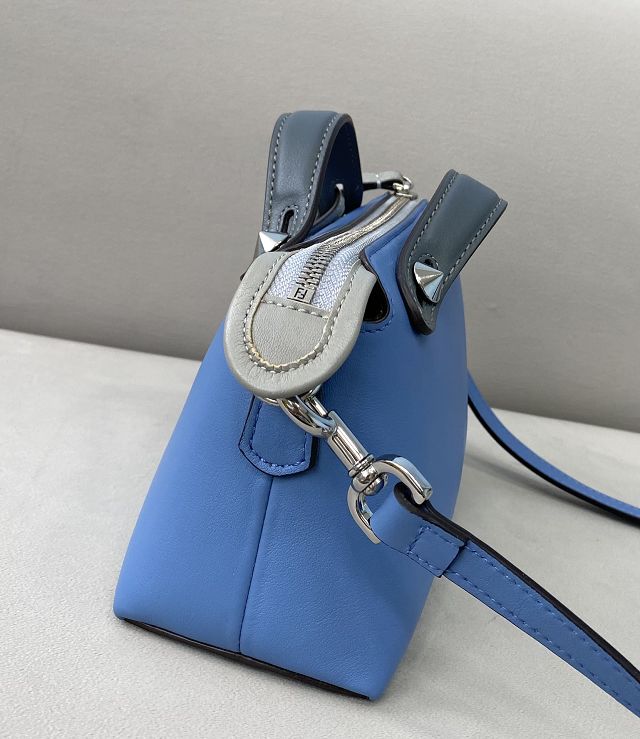 Fendi original calfskin mini by the way boston bag 8BL145 blue