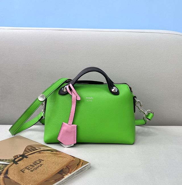 Fendi original calfskin mini by the way boston bag 8BL145 green