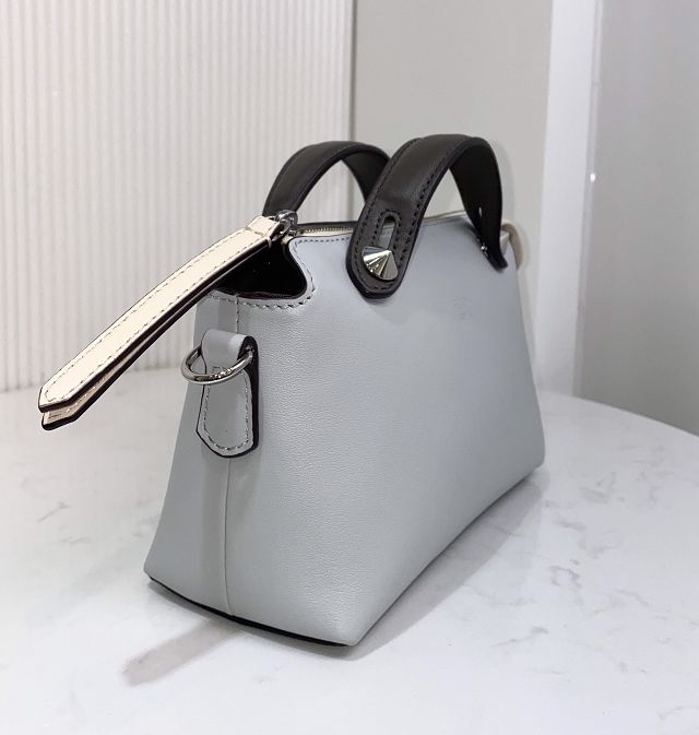 Fendi original calfskin mini by the way boston bag 8BL145 grey