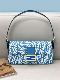 Fendi original canvas medium 1997 baguette bag 8BR792 blue