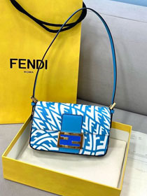 Fendi original canvas mini 1997 baguette bag 8BR712 blue