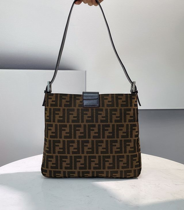 Fendi original fabric medium tote bag 8BR331 brown