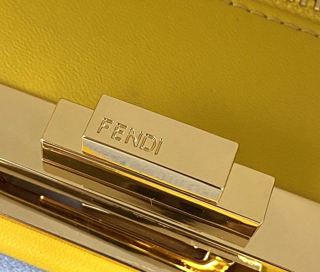 Fendi original lambskin medium peekaboo bag 8BN240 yellow