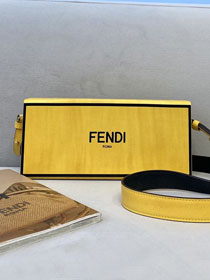 Fendi original suede medium case 7VV132 yellow