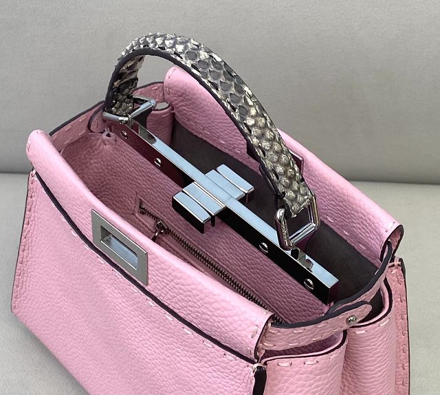 Fendi original calfskin small peekaboo bag 8BN244 pink