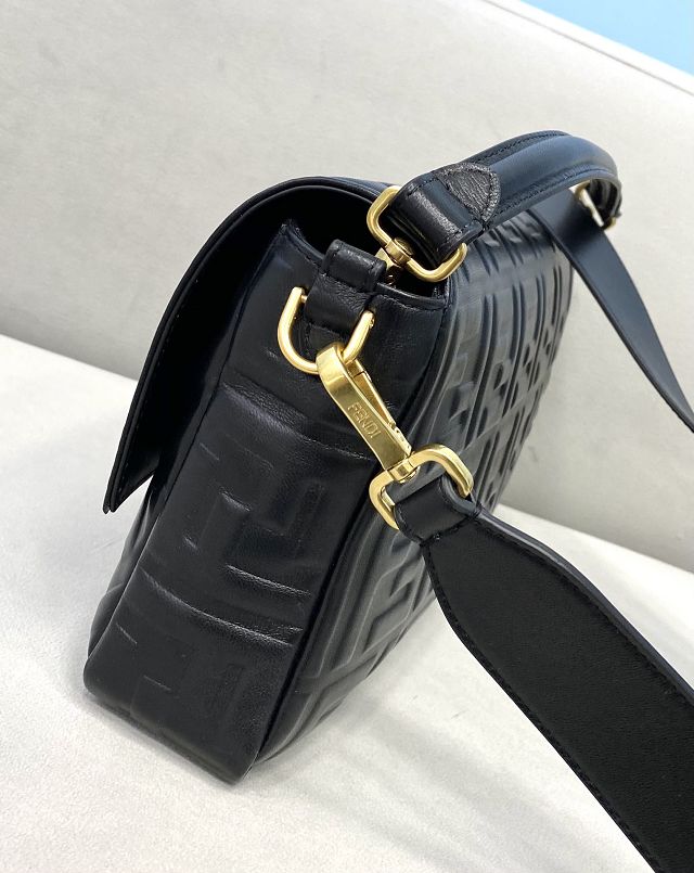 Fendi original lambskin large baguette bag 8BR795 black