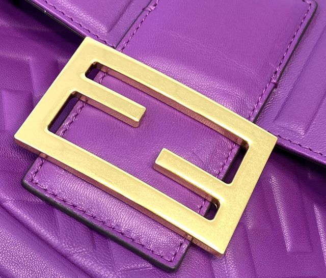 Fendi original lambskin large baguette bag 8BR795 purple