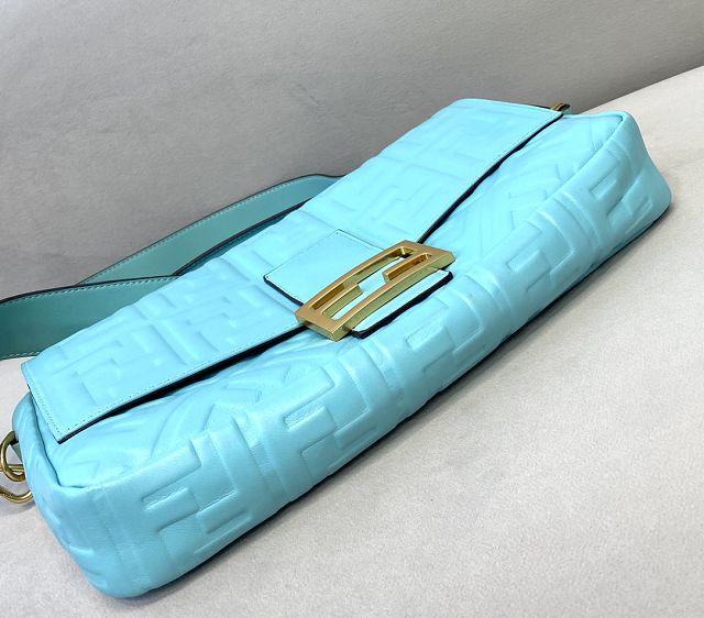 Fendi original lambskin large baguette bag 8BR795 sky blue