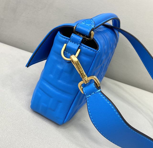 Fendi original lambskin medium baguette bag 8BR600 blue