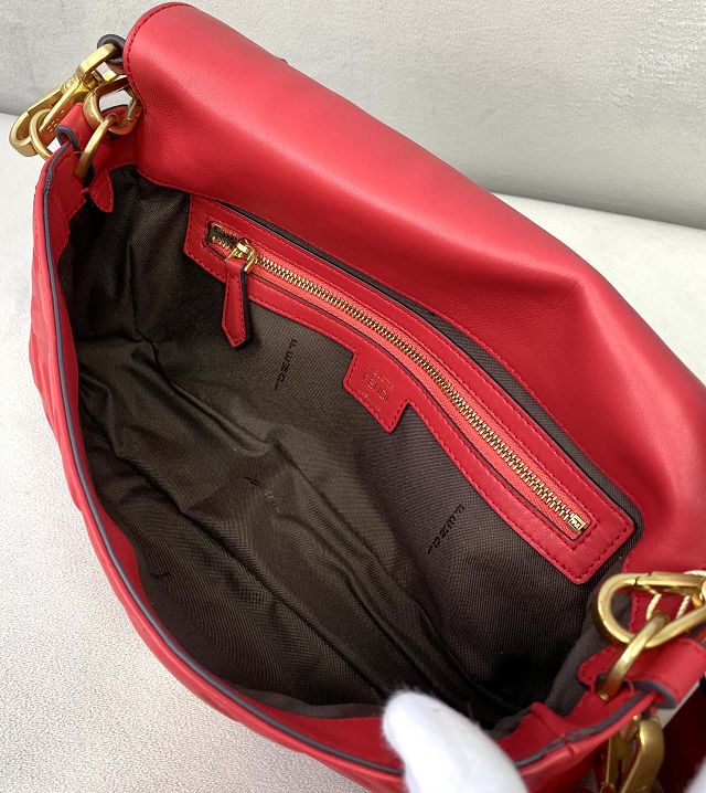 Fendi original lambskin medium baguette bag 8BR600 red