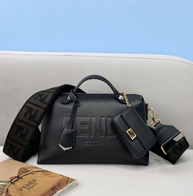 Fendi original calfskin medium by the way boston bag 8BL146 black